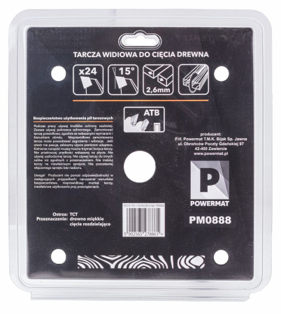 Disc circular vidia pentru lemn 210x30 mm, 24 dinti, taiere rapida si bruta, PM0888 (TDD-210x30x24Z) [5]