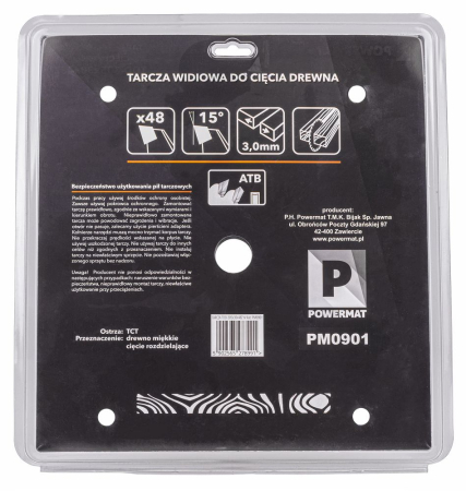 Disc circular vidia pentru lemn 305x30 mm, 48 dinti, taiere rapida si universala, PM0901 (TDD-305x30x48Z) [5]
