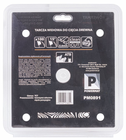 Disc circular vidia pentru lemn si plastic 210x30 mm, 100 dinti, taiere ultra-precisa, PM0891 (TDD-210x30x100Z) [5]