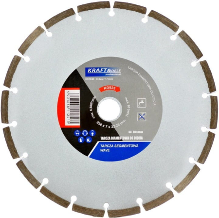Disc de taiere beton diamantat segmentat 230x7x22,23 (KD925) [0]