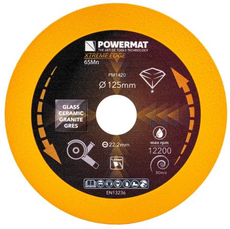 Scule electrice - Disc diamantat extra-subtire 125mm pentru taiere sticla si ceramica PM1420 (PM-TDCS-1251T)