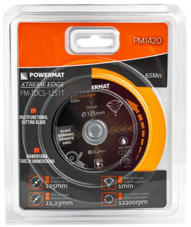 Disc diamantat extra-subtire 125mm pentru taiere sticla si ceramica PM1420 (PM-TDCS-1251T) [12]