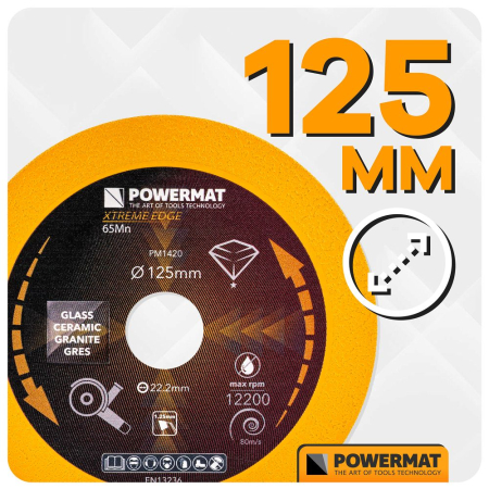 Disc diamantat extra-subtire 125mm pentru taiere sticla si ceramica PM1420 (PM-TDCS-1251T) [9]