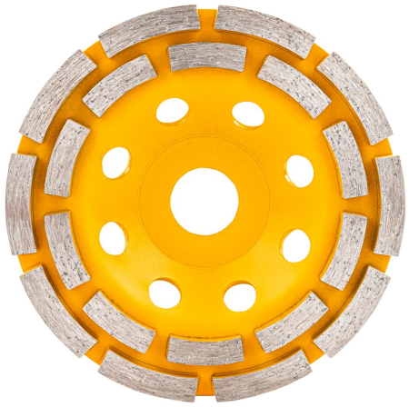 Accesorii taiere/slefuire/polizare/curatare - Disc diamantat oala 125mm dublu segmentat pentru slefuit beton si piatra PM1419 (PM-DTG-1253T)