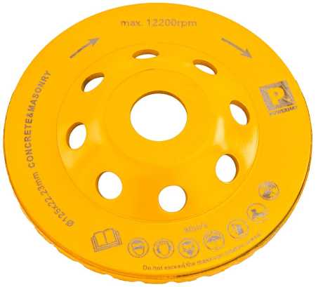 Disc diamantat oala 125mm pentru slefuit beton si piatra segmentat PM1418 (PM-DTG-1252T) [4]