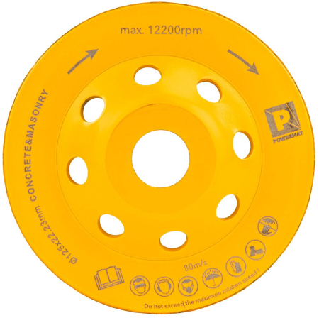 Disc diamantat oala 125mm pentru slefuit beton si piatra segmentat PM1418 (PM-DTG-1252T) [1]