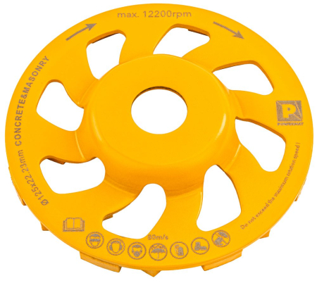 Disc diamantat oala 125mm tip L pentru slefuit beton si piatra PM1417 (PM-DTG-1251T) [4]