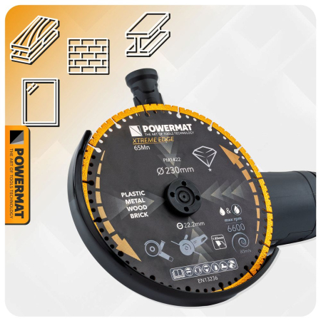 Disc diamantat universal 230mm dublu placat pentru sticla ceramica metal si lemn PM1422 (PM-TDCS-2301T) [12]