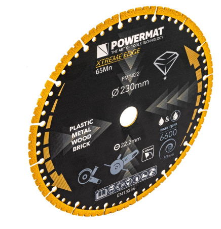 Disc diamantat universal 230mm dublu placat pentru sticla ceramica metal si lemn PM1422 (PM-TDCS-2301T) [3]