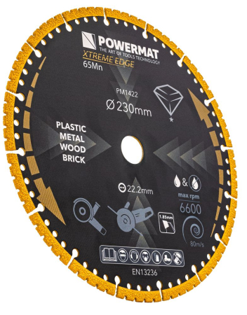 Disc diamantat universal 230mm dublu placat pentru sticla ceramica metal si lemn PM1422 (PM-TDCS-2301T) [2]