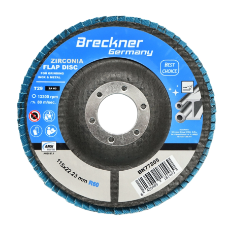 Produse noi (necategorizate) - Disc lamelar abraziv cu zirconiu pentru metal si inox P60, 115mm DISGX93 (BK77205)