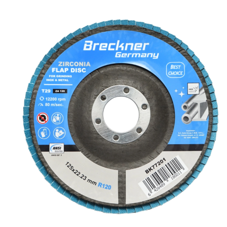 Produse noi (necategorizate) - Disc lamelar abraziv cu zirconiu pentru taiat si polizat metal, inox P120, 125mm DISGX20 (BK77201)