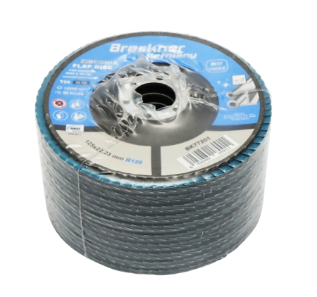 Disc lamelar abraziv cu zirconiu pentru taiat si polizat metal, inox P120, 125mm DISGX20 (BK77201) [2]