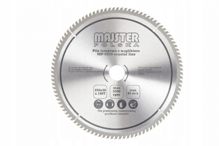 Produse noi (necategorizate) - Disc panza fierastrau circular 100 dinti pentru lemn 250x30x100T (MP0254)