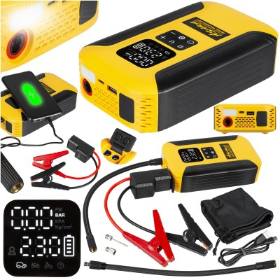 Redresoare/robot pornire/starter auto - Dispozitiv de pornire 5in1 cu compresor powerbank si lanterna led (AS3215-S02)