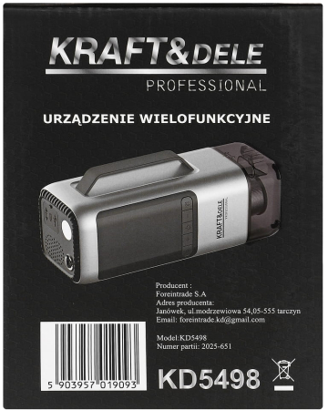 Dispozitiv multifunctional baterie externa suflanta aspirator pompa de umflat  lanterna 10.000 mAh (KD5498) [11]