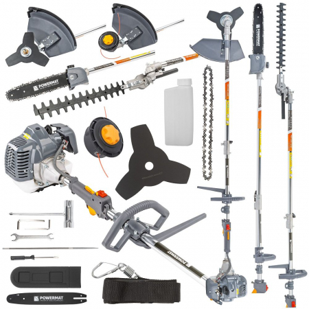 Produse noi (necategorizate) - Dispozitiv multifunctional pentru gradinarit pe benzina cu accesorii 4 in 1 PM1324 (PM-KSW-4HM)
