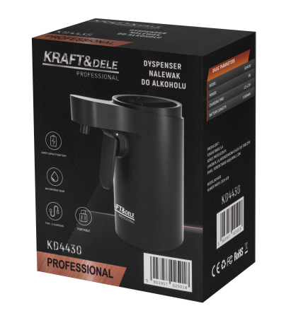 Dozator electronic de lichide 10-100 ml cu baterie 1500 mAh si incarcare USB-C (KD4430) [12]