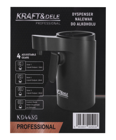Dozator electronic de lichide 10-100 ml cu baterie 1500 mAh si incarcare USB-C (KD4430) [10]