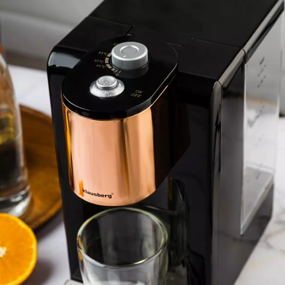 Dozator pentru apă calda, dozator cu fierbător, capacitate rezervor 2,2 litri, 2600 W, control al temperaturii 45-100°C, negru-auriu [7]