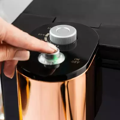 Dozator pentru apă calda, dozator cu fierbător, capacitate rezervor 2,2 litri, 2600 W, control al temperaturii 45-100°C, negru-auriu [5]