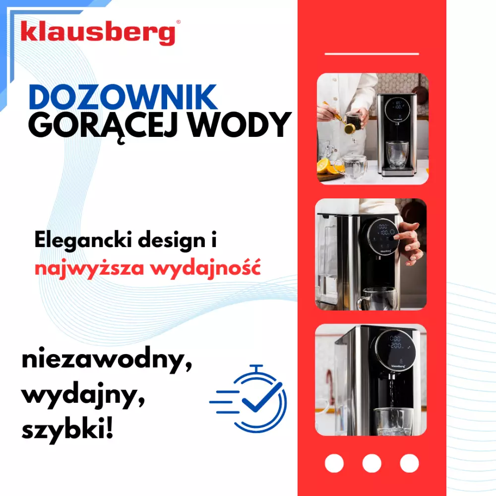 Dozator pentru apă calda, dozator cu fierbător, panou tactil LED, capacitate rezervor 2,7 litri, 2600 W, control al temperaturii 40-100°C, negru-argintiu [2]