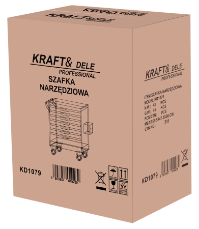 Dulap pentru scule atelier cu 7 sertare gol neechipat (KD1079) [16]