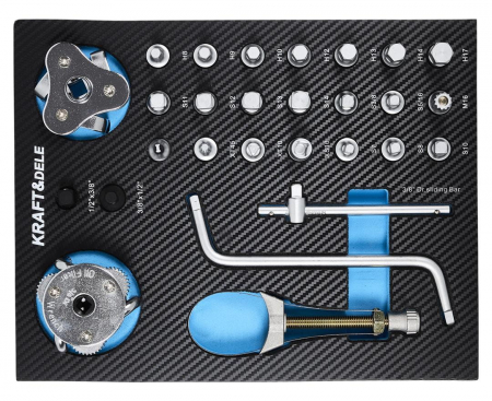 Dulap scule profesional atelier 12 sertare echipat 501piese (KD1062) [13]