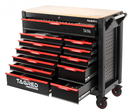 Dulap scule profesional atelier 12 sertare XXL echipat 541 piese (TA196) [1]