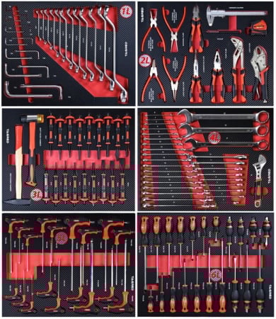 Dulap scule profesional atelier 12 sertare XXL echipat 541 piese (TA196) [9]