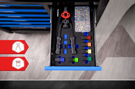 Dulap scule profesional atelier 12 sertare XXL echipat 713 piese (TA192) [7]