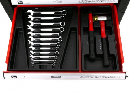 Dulap scule profesional atelier pe roti 6 sertare  263 piese (KD361) [3]