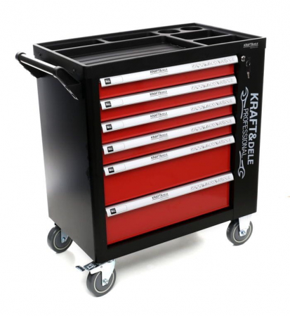 Dulap scule profesional atelier pe roti 6 sertare  263 piese (KD362) [2]