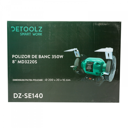 Polizor de banc 200mm 9kg, 2 discuri de piatra (DZ-SE140) [2]