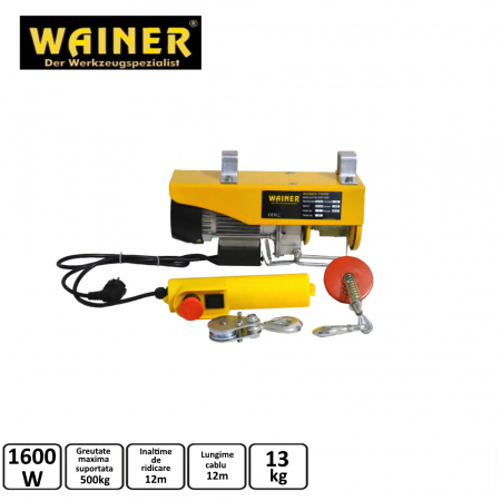 Ancorare si ridicare - Electropalan troliu electric macara 500kg 1600W (PA500)