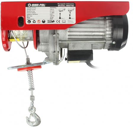 Electropalan troliu electric macara 600kg 1200W (M80790) [1]