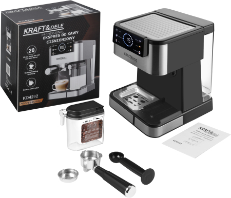 Casa - Espressor manual 1500W 20 bar cu PID afisaj LCD si spumare lapte (KD4292)