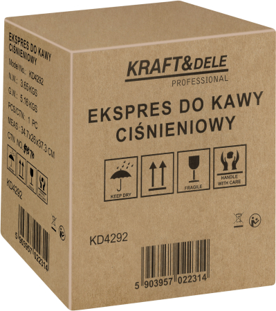 Espressor manual 1500W 20 bar cu PID afisaj LCD si spumare lapte (KD4292) [16]