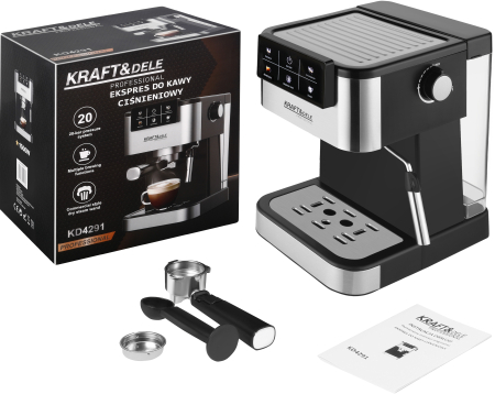 Casa - Espressor manual 1500W 20 bar cu PID si spumare lapte (KD4291)