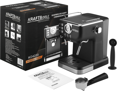 Bucatarie - Espressor manual 1500W cu duza abur pentru espresso si cappuccino rezervor detasabil si indicator temperatura (KD4289)
