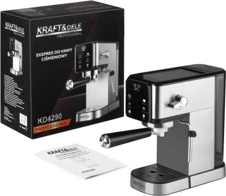 Bucatarie - Espressor manual 20 bar 1500W cu panou tactil si afisaj LED pentru espresso cappuccino si latte (KD4290)