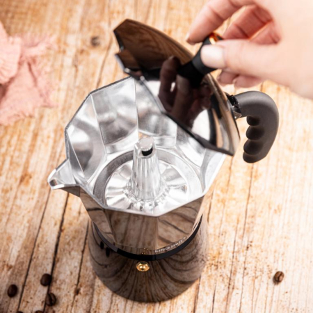 Espressor moka aluminiu negru, 12 cesti (KH-1885) [8]