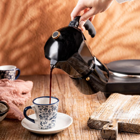 Espressor moka aluminiu negru, 9 cesti (KH-1884) [10]