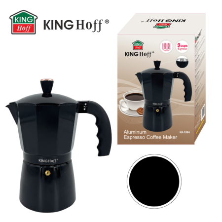 Espressor moka aluminiu negru, 9 cesti (KH-1884) [2]