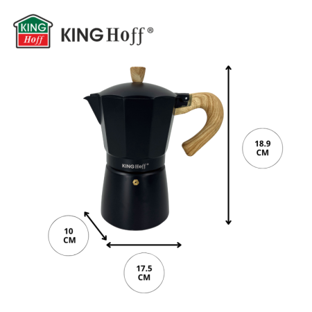 Espressor moka din aluminiu, capacitate 6 cesti (KH-1886) [5]