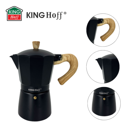 Espressor moka din aluminiu, capacitate 6 cesti (KH-1886) [3]