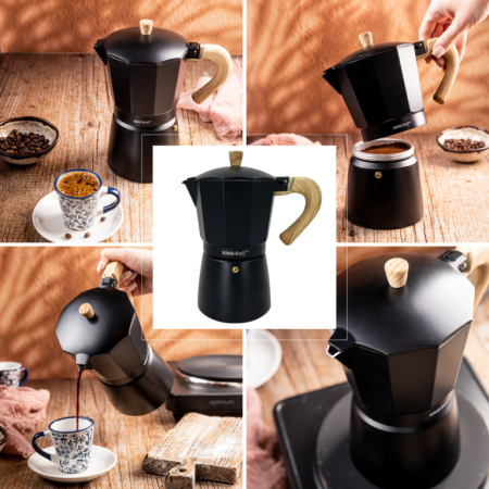 Espressor moka din aluminiu, capacitate 9 cesti (KH-1887) [4]