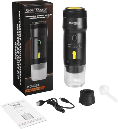 Espressor portabil 3in1 20bar 125W USB acumulator pentru cafea macinata capsule Nespresso Dolce Gusto (KD4284) [0]