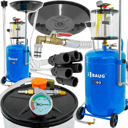 Altele - Extractor pneumatic ulei 65L cu rezervor si sonde aspiratie, 6-8 bar, pentru service auto (B4000)
