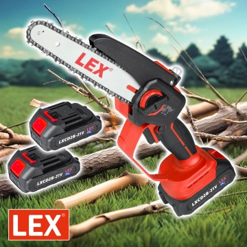Ferastrau cu lant cu acumulator pentru crengi 21v 2ah ghidaj 8 inch 20cm cu accesorii si valiza (LXCD2B-21V) [11]